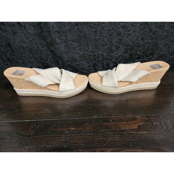 DV Dolce Vita Women's Edisun Beige Platform Cork Wedge Sandals/Sz. 9.5 - Picture 4 of 8